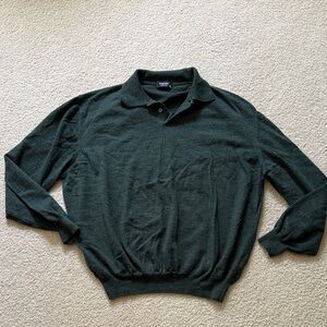 Wool toscano collared sweater